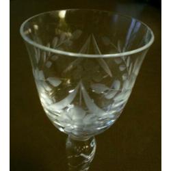 Oud wijnglas en Bavaria bierglas.