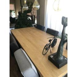 Eiken fineer Eettafel incl. 6 stoelen