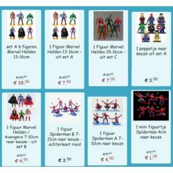 MARVEL DC Superhelden figuren poppetjes lego stickers....