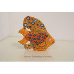 100% Handgemaakt Beeldje "Big Beautiful Fish" Kunst Nieuw