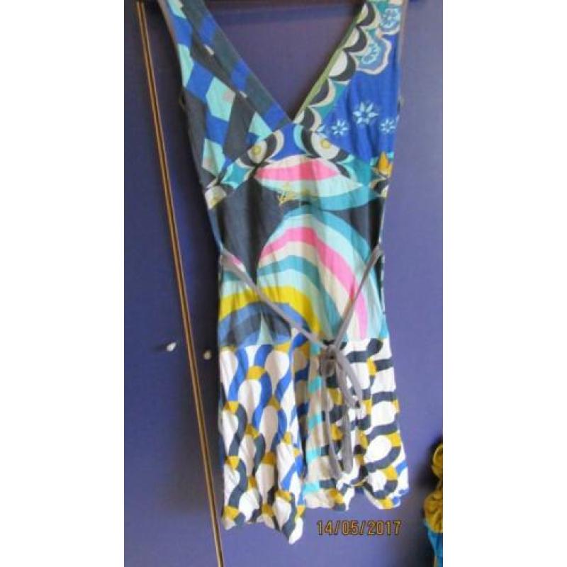 blauw Desigual jurk maat S zelden gedragen