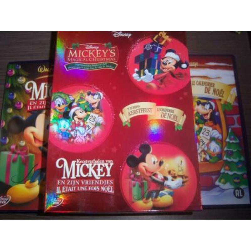 Disney 3 dvd Mickey's Kerstbox nieuw