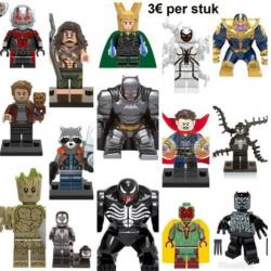 MARVEL DC Superhelden figuren poppetjes lego stickers....