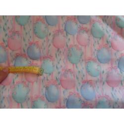 quilt stof paaseieren aan lint roze of geel 0,5 meter 2,25