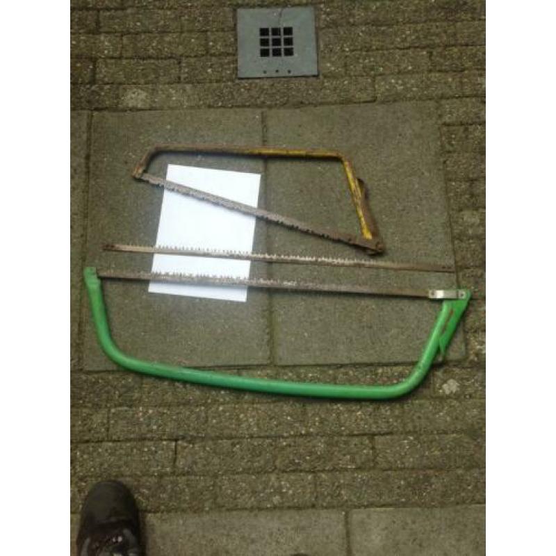 Vintage beugelzagen (boomzaag en snoeizaag)