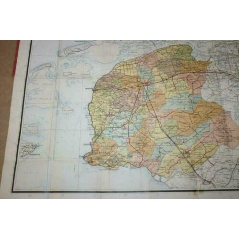Gemeentekaart van Friesland - Geerling - Smulders - 1885 !!