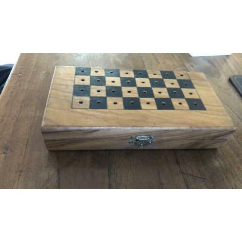 Compleet houten schaakbord