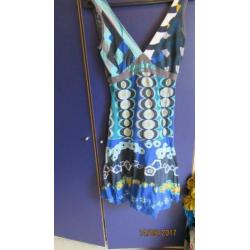 blauw Desigual jurk maat S zelden gedragen