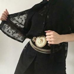 Vintage gelaagde blouse met print, 38/M. ZGAN! 80s, 90s