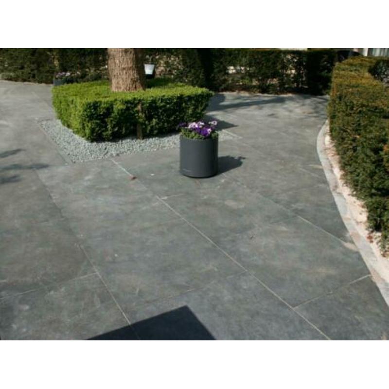 Mustang leisteen terrastegels 100x100x3 cm strak gezaagd