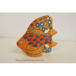 100% Handgemaakt Beeldje "Big Beautiful Fish" Kunst Nieuw