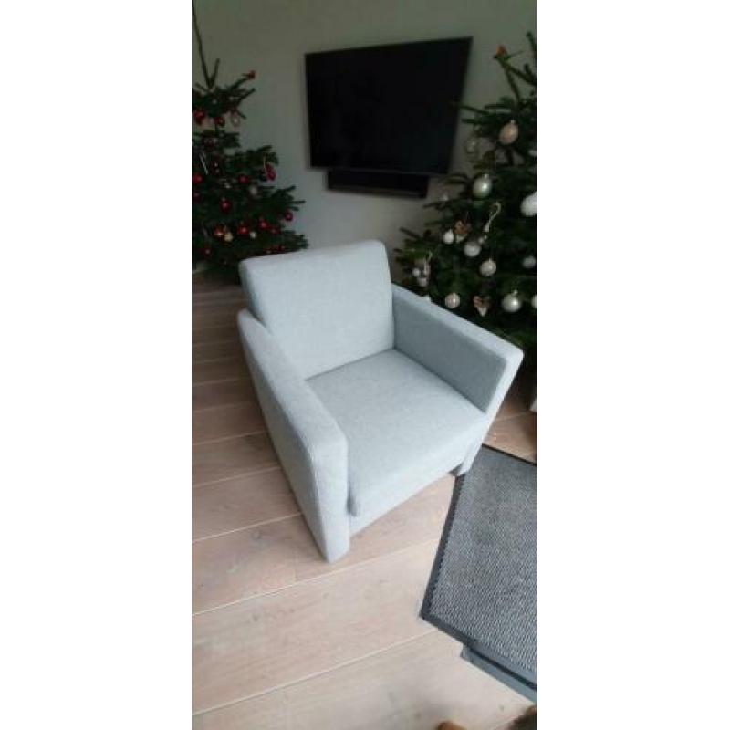 Hippe moderne Fauteuil Stoel Grijs Groen nieuw staat