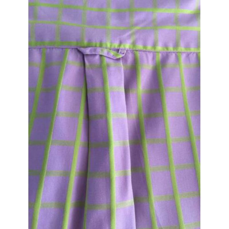 Mooi lila overhemd met fris groene ruit. maat xl