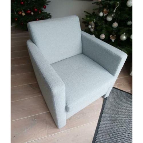 Hippe moderne Fauteuil Stoel Grijs Groen nieuw staat