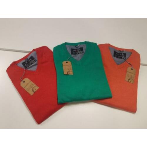 Marvelis v- hals Sweater 100% katoen maten S t/m XXL