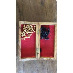 Compleet houten schaakbord