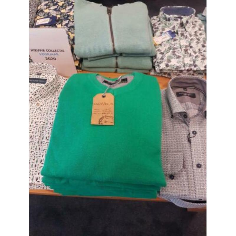 Marvelis v- hals Sweater 100% katoen maten S t/m XXL