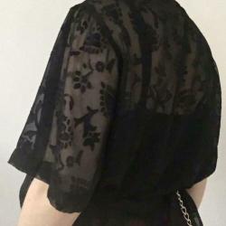 Vintage gelaagde blouse met print, 38/M. ZGAN! 80s, 90s
