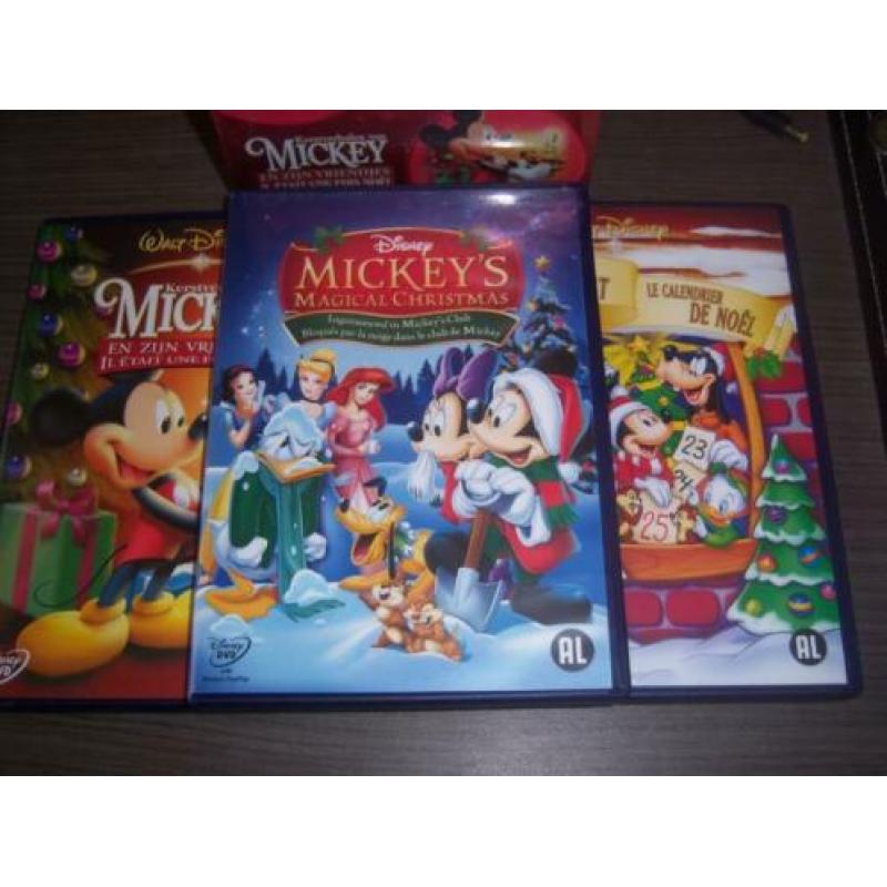Disney 3 dvd Mickey's Kerstbox nieuw