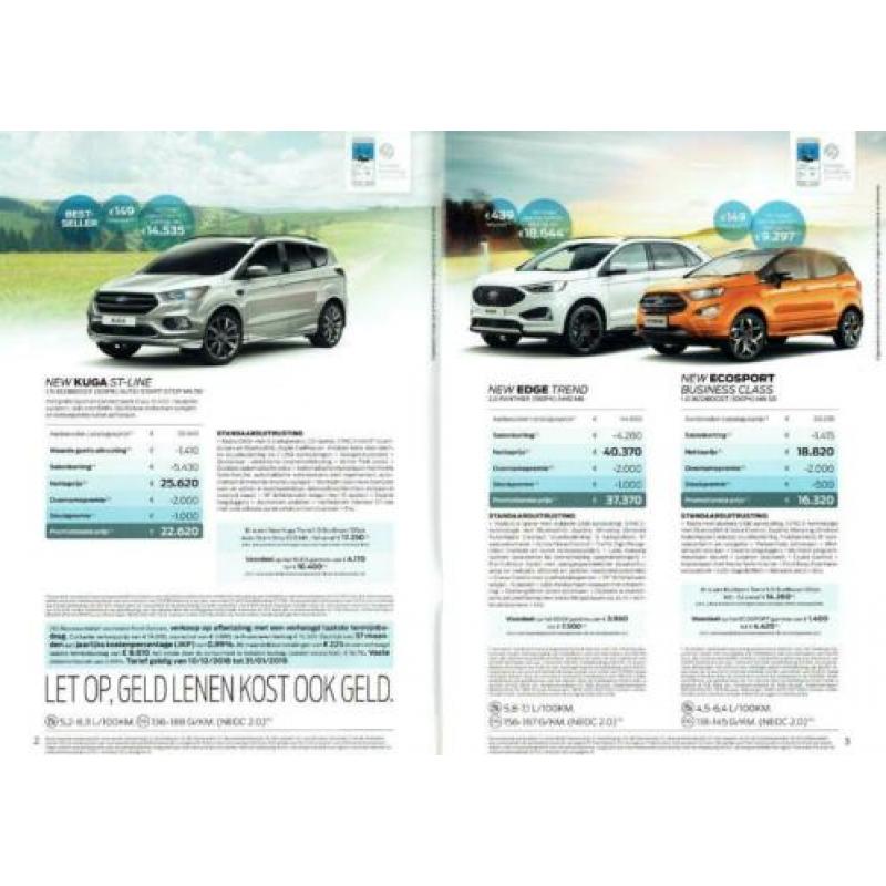 Folder Ford modellen (Salon van Brussel - 2019)