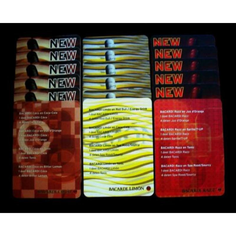 Bacardi viltjes Limon Razz Coco ( verpakt per 50 stuks )