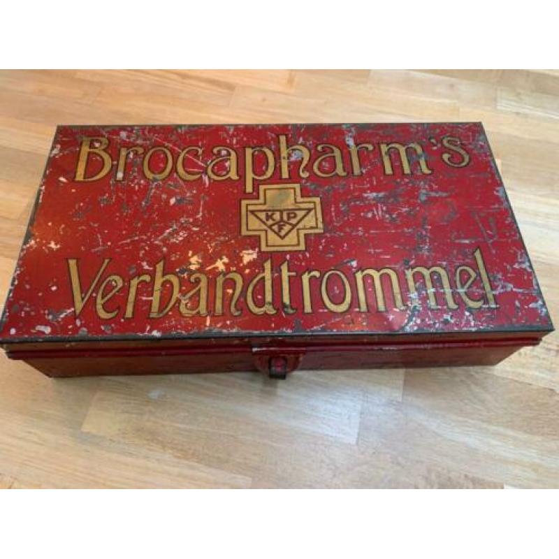 Vintage Brocapharm's verbandkist (leeg)