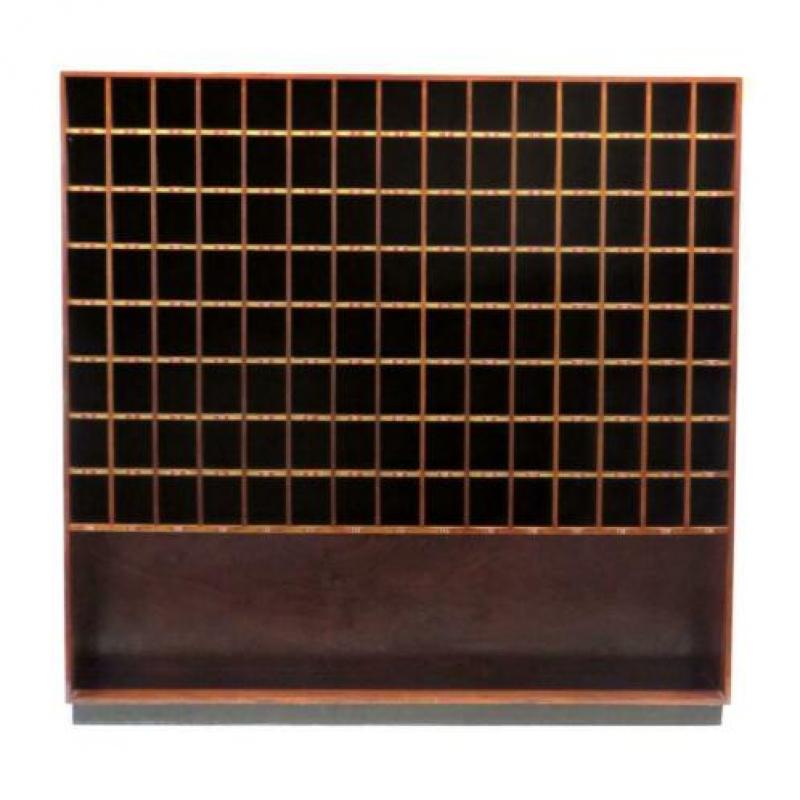 Vintage retro wijnkast / postkast / winkelkast / dressoir
