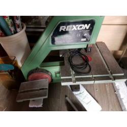 Rexon lintzaag machine met schuurschijf