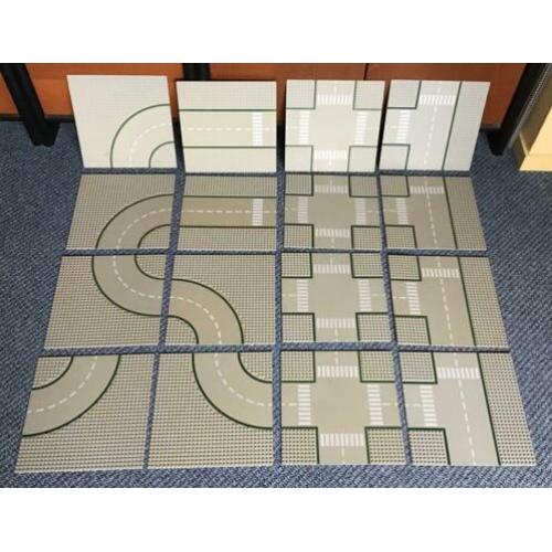 16 Lego straat- / wegplaten