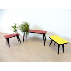 retro vintage bijzettafel plantentafel jaren 50