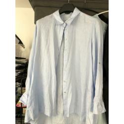 Linnen blouse Open End mt.46/48