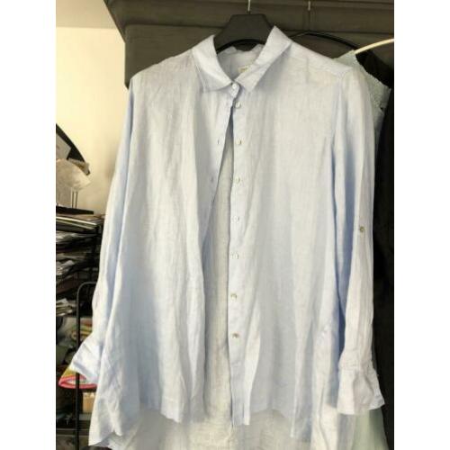 Linnen blouse Open End mt.46/48