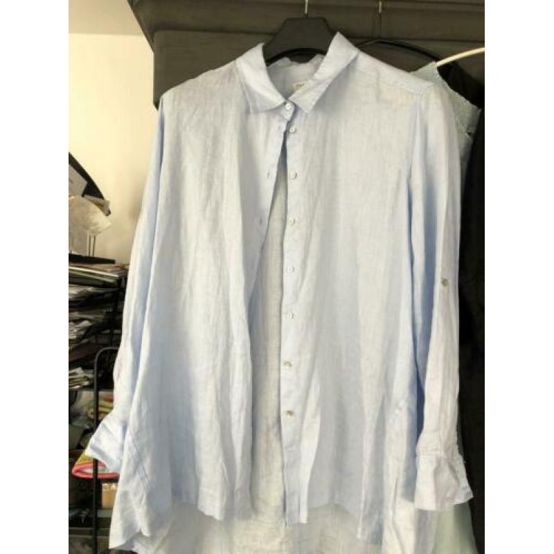 Linnen blouse Open End mt.46/48