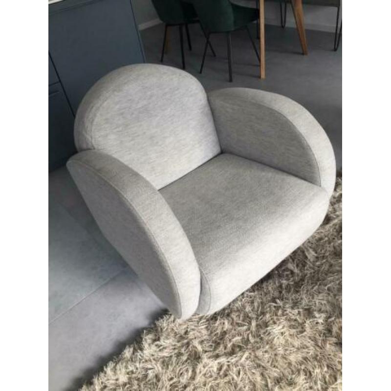 Mooie draaifauteuil grijs stof Passe Partout