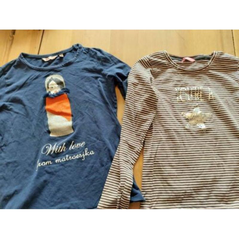 7 stuks longsleeve maat 140
