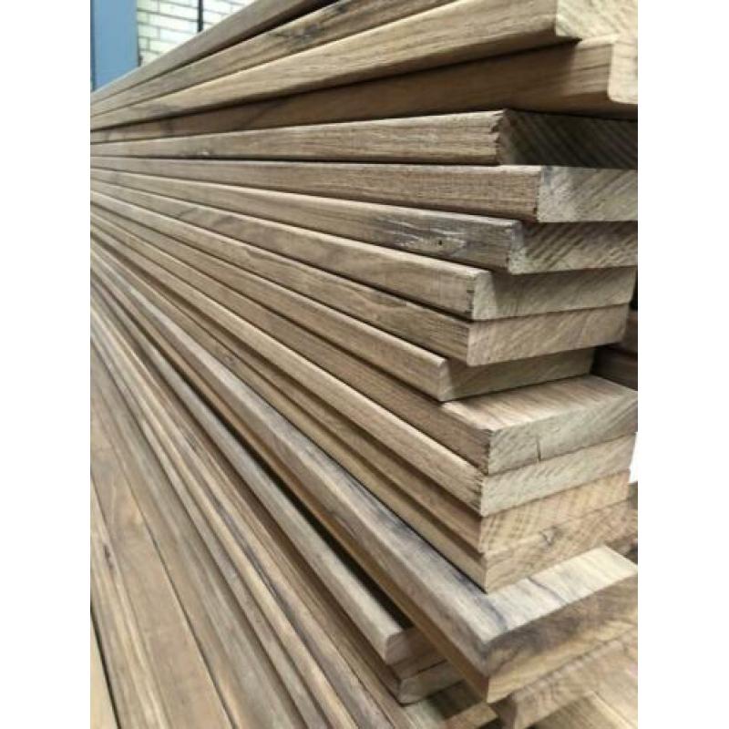 Thermisch verduurzaamd fraké hout 18x90mm