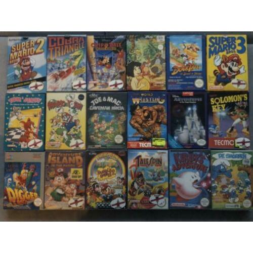Nintendo nes collectie Mario chip and dale ducktales turtles