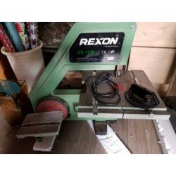 Rexon lintzaag machine met schuurschijf