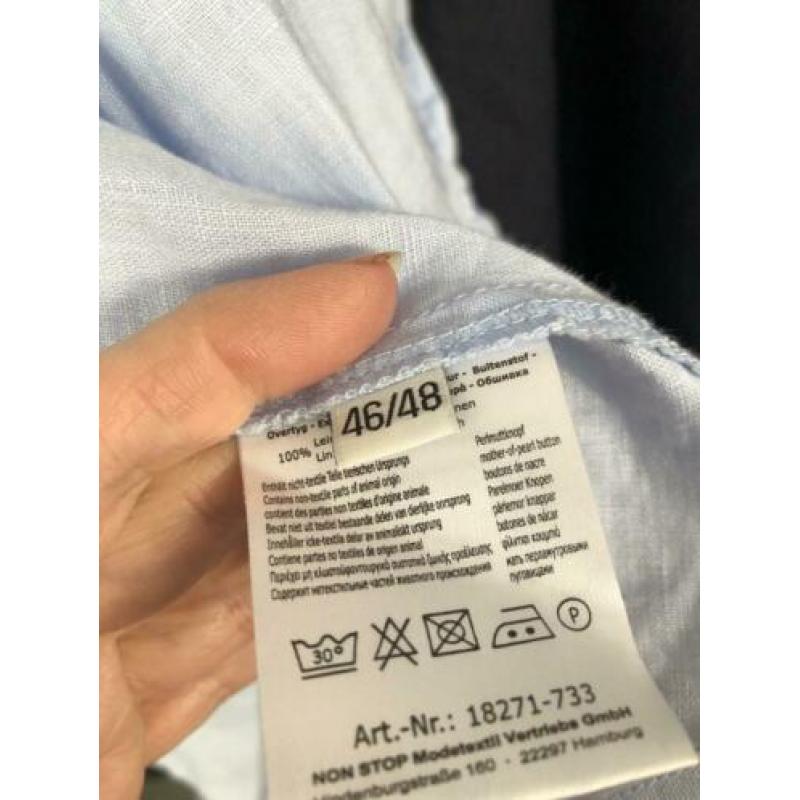 Linnen blouse Open End mt.46/48