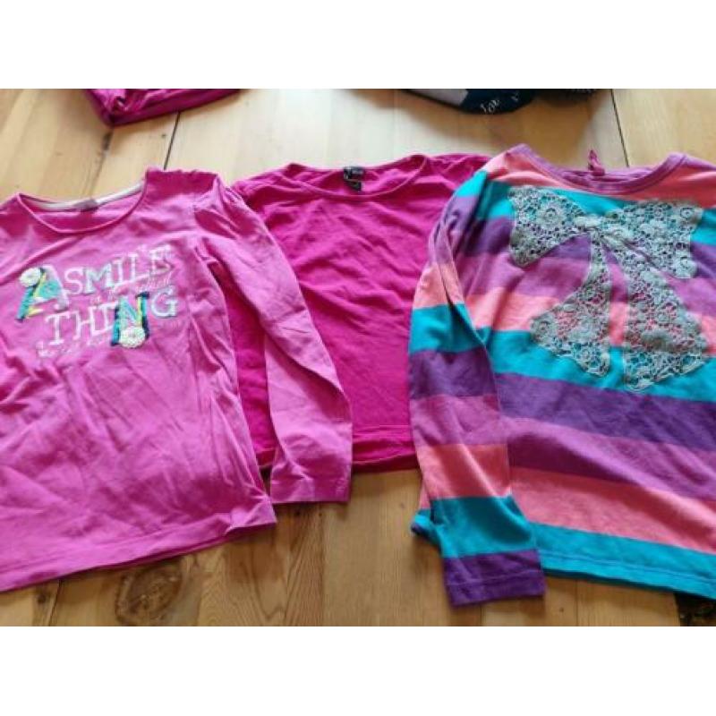 7 stuks longsleeve maat 140
