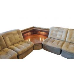Lemke vintage leren modulaire bank, 11 elementen