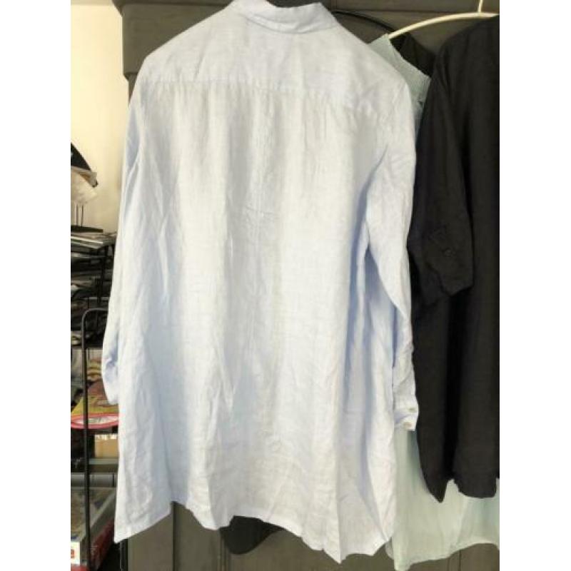 Linnen blouse Open End mt.46/48