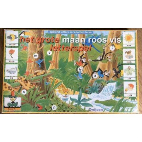 Het grote maan roos vis letterspel van zwijsen
