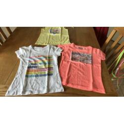 3 leuke shirts maat 122-128