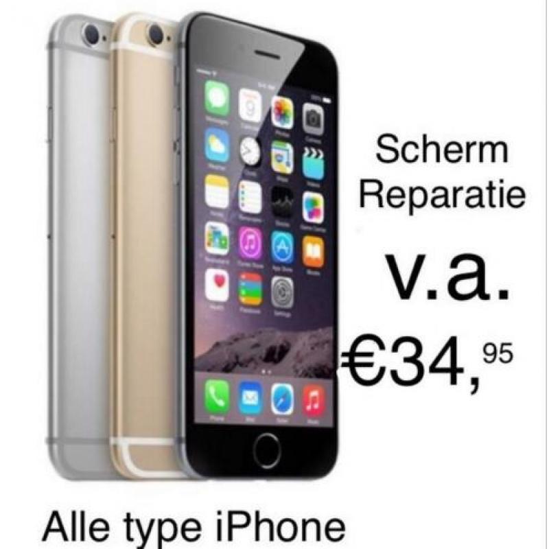 iPhone 7 6 5s 6s X SE 8 plus scherm barst glas LCD reparatie