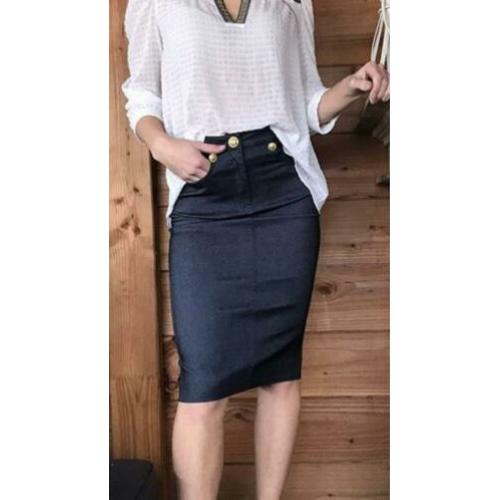 ALMAGORES aansluitende rok jeansblauw mt 34