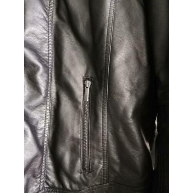 Zizzi leren look jasje maat 50