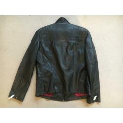 Leren jas zwart jacket leder lederen Tony Moro