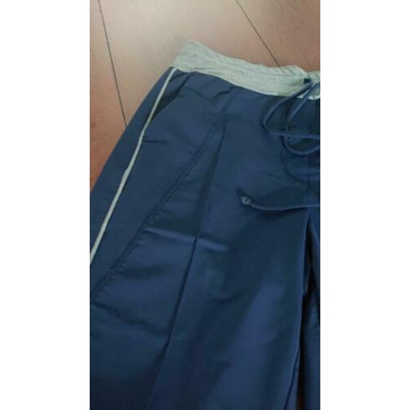 sportbroek maat M donker blauw grijs