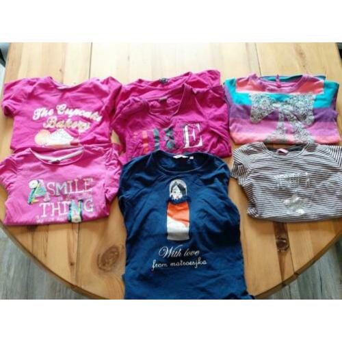 7 stuks longsleeve maat 140